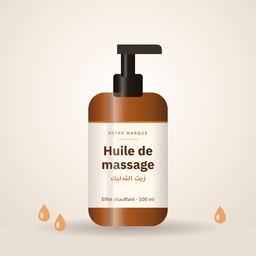 Huile de massage chauffante