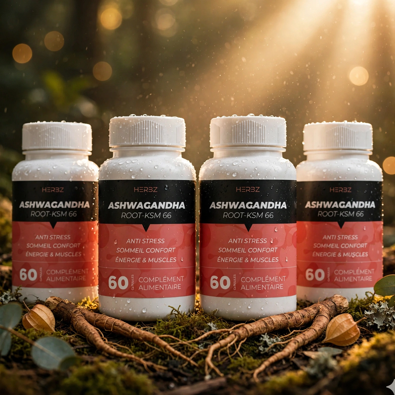 PACK 4 BOITES ASHWAGANDHA (240 CAPSULES)