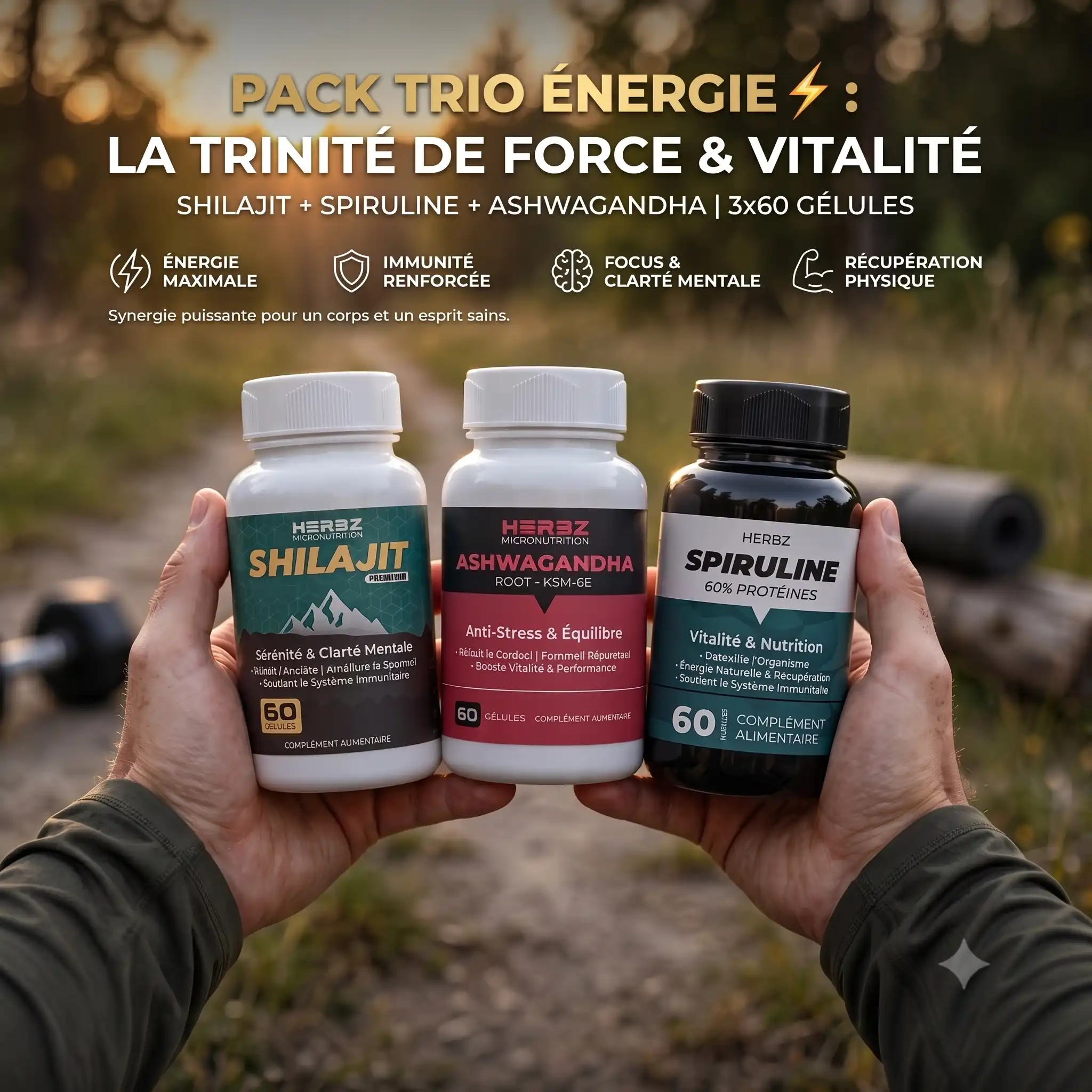 🌿 PACK TRIO ÉNERGIE 3x60 CAPSULES⚡